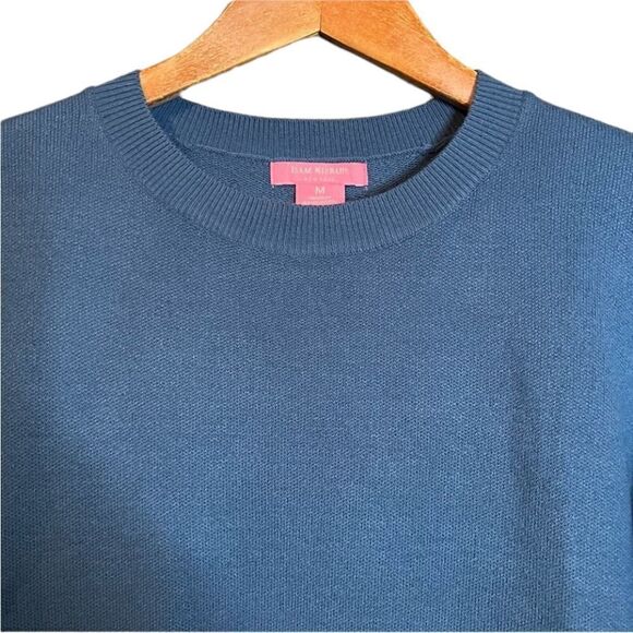 Isaac mizrahi blue crew neck sweater. - Picture 2 of 11